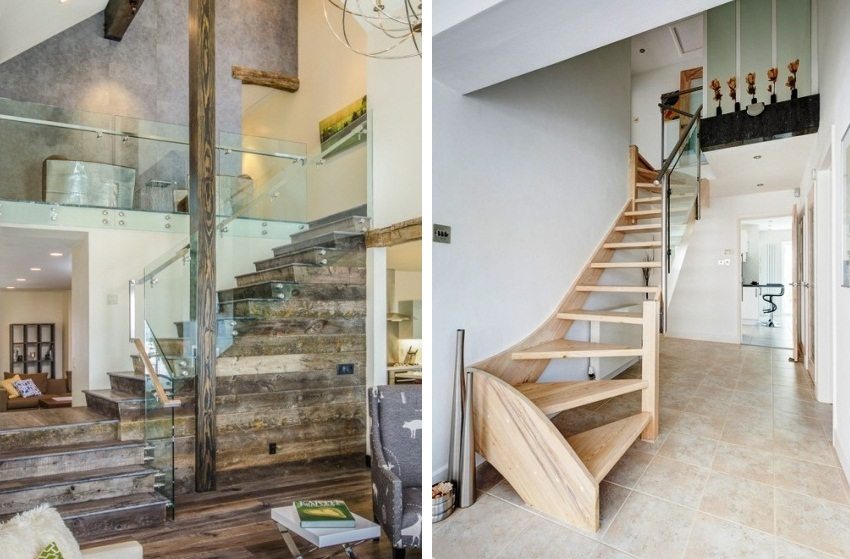 Examples of L-shaped stairs