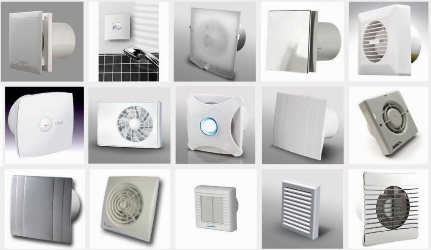 Forskellige typer ventilatorer til badeværelsesudstødning