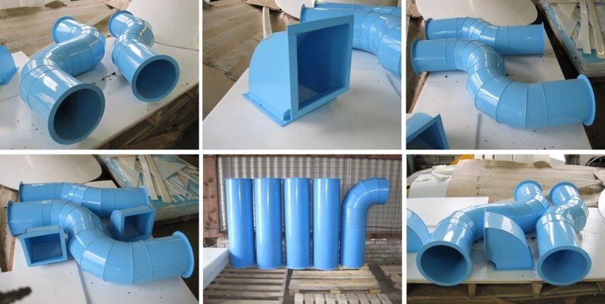Ventilation pipes and accessories made of polypropylene