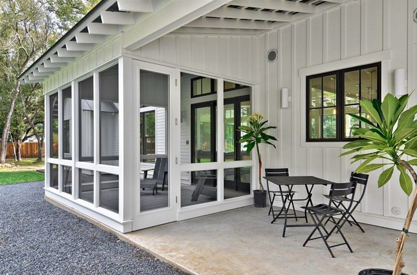 Den glaserede veranda er især nyttig til kolde klimaer.