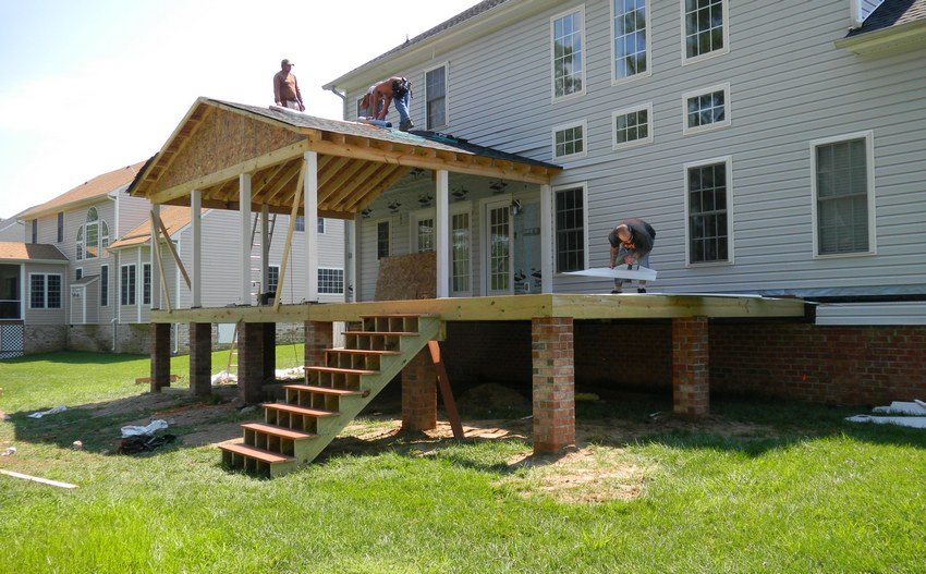 Construcció de terrasses de bricolatge