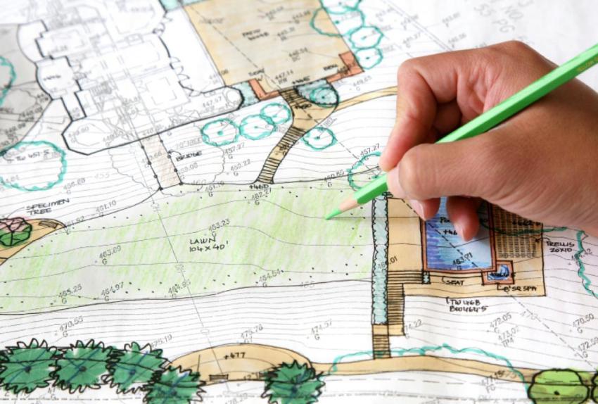 Inden du starter landskabspleje, skal du udarbejde en detaljeret plan på papir