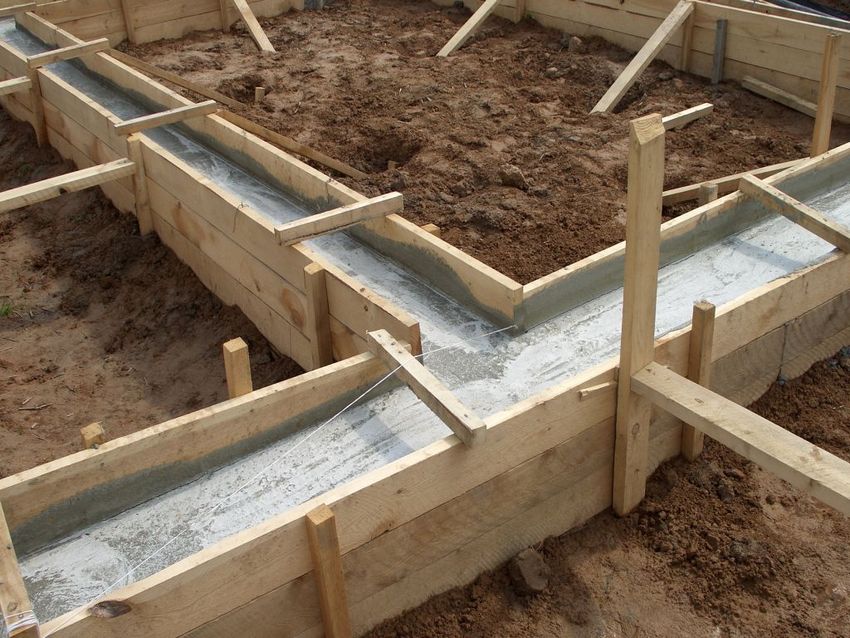 Pouring a strip foundation for a private house