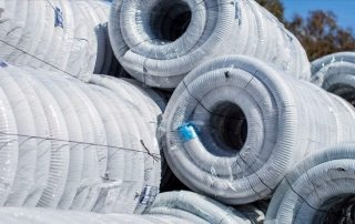 Drain pipe 110 in filter: geotextile and coconut fiber