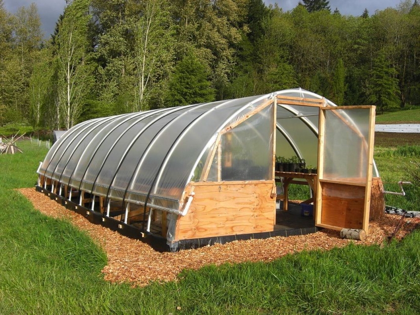 Greenhouses with a film coating must be checked from time to time for integrity in order to avoid a drop in temperature inside the structure.