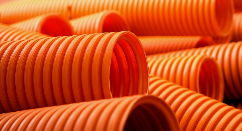 Corrugated PVC pipes for drainage system