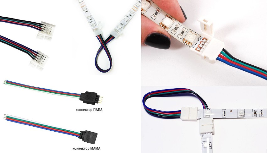 Jedna od mogućnosti spajanja LED trake su ušice za žice i stezaljke za njih