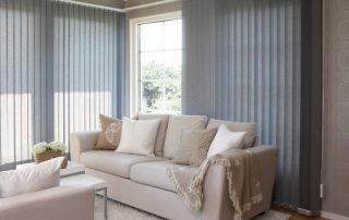 Vertical fabric blinds for windows: reliable and durable sun protection