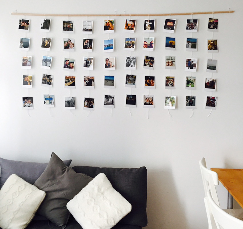 Wall decoration with family photos