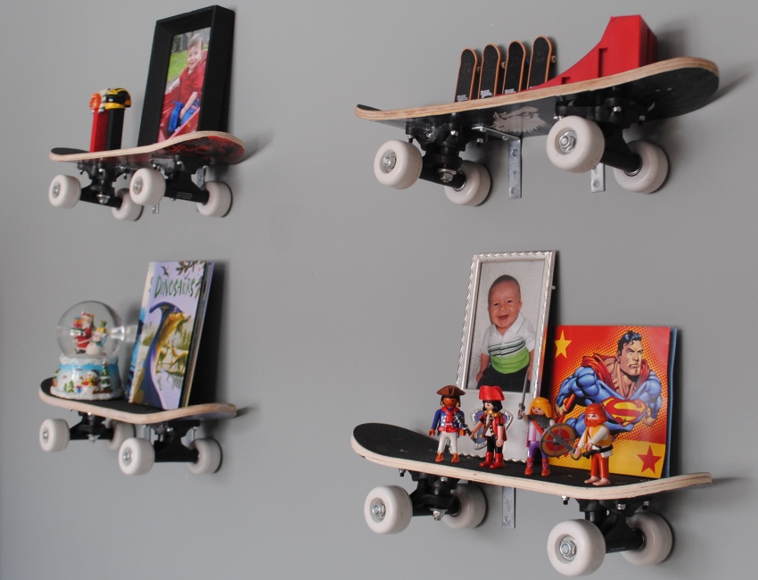 Creative idea for decorating walls in a boy's room