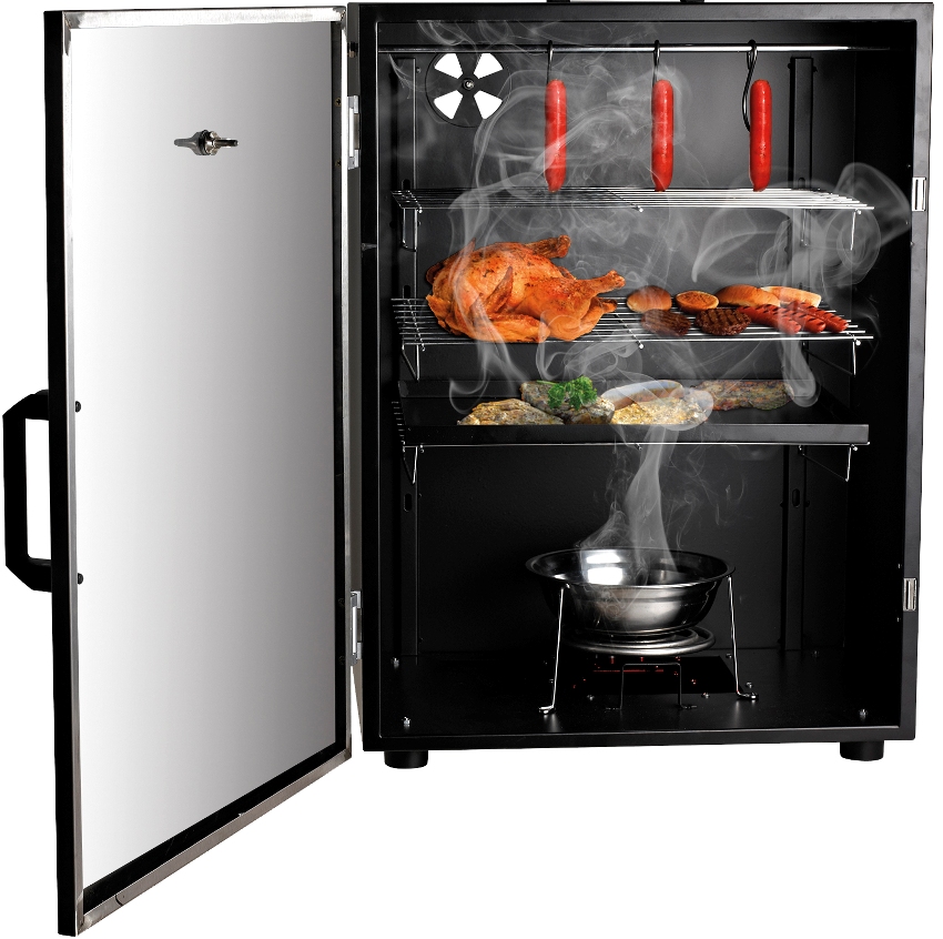 Røghuset fra køleskabet er velegnet til kold rygning ved en temperatur på 18-30 ° С