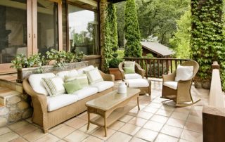 Terrace furniture: stylish design of summer grounds