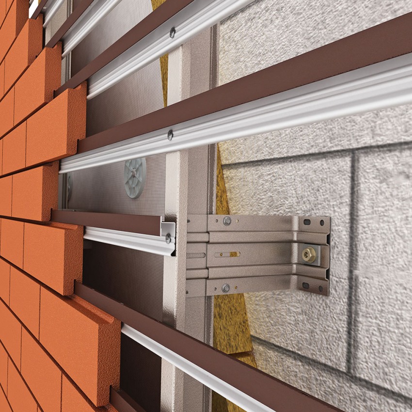 Den ventilerede facade hjælper med at skjule alle uregelmæssigheder og mangler i væggene