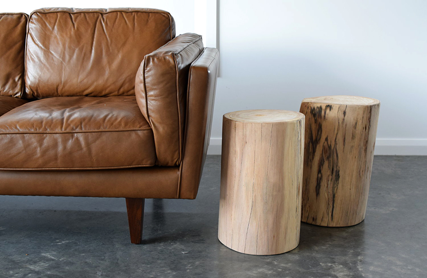 A stool from a cut of a log will be an excellent element of eco style