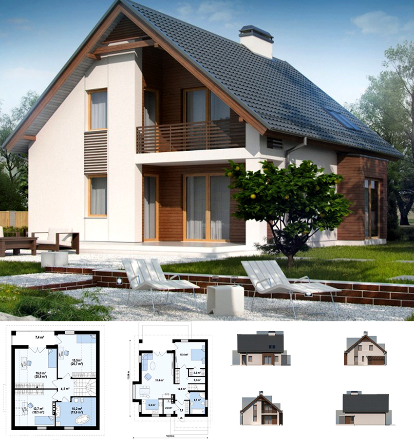 Modern two-storey house project