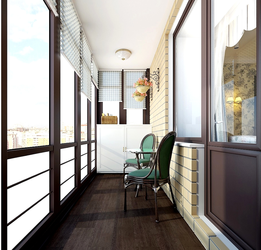 Za okretanje prema podu na balkonu upotrijebite: linoleum, laminat i keramičke pločice