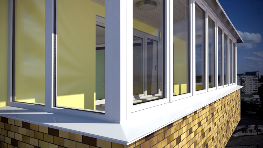 Uobičajena opcija za oblaganje vanjskih površina balkona je metalni sporedni kolosijek.