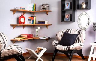Corner shelves: how to save space without losing functionality
