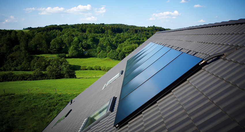 เครื่องสะสมพลังงานแสงอาทิตย์สำหรับทำความร้อนในบ้านเป็นแหล่งพลังงานทางเลือก