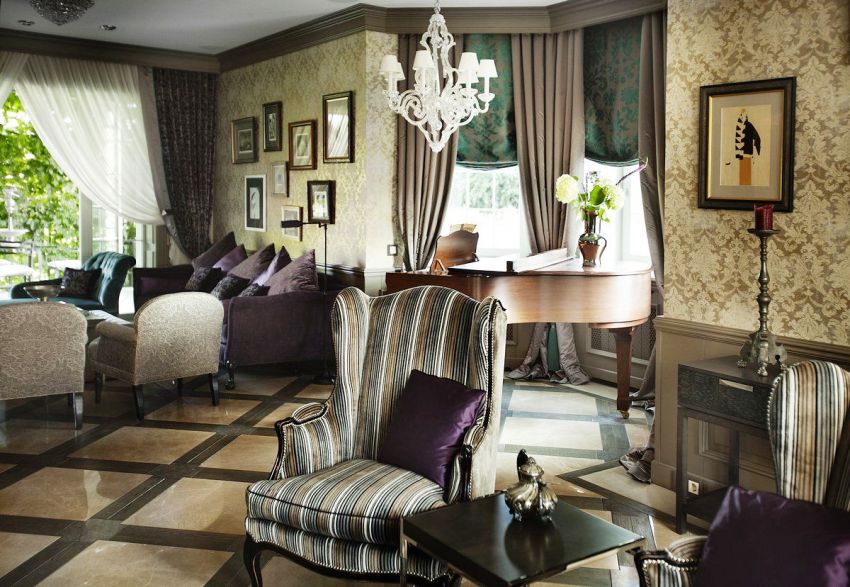 Moderný francúzsky štýl v interiéri vyzerá veľmi zdržanlivo, s nádychom vintage luxusu