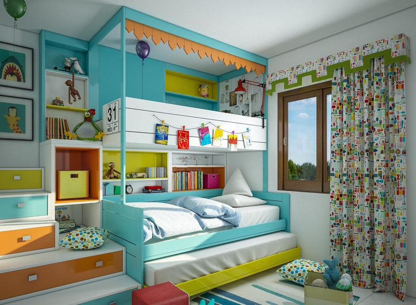 When organizing the interior of a girl's room, it is advised to pay special attention to textiles, since it is the quality of the fabric that sets the general tone for the character of the room.