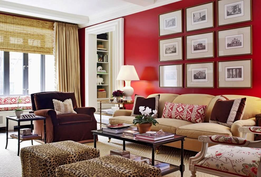 The red color of the decoration on the walls can also have a negative effect on the human nervous system.