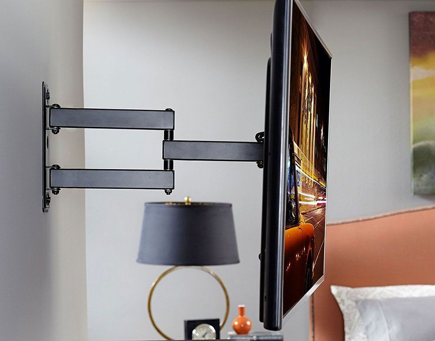 Kiinnikettä voidaan käyttää television kiinnittämiseen mille tahansa pystysuoralle pinnalle