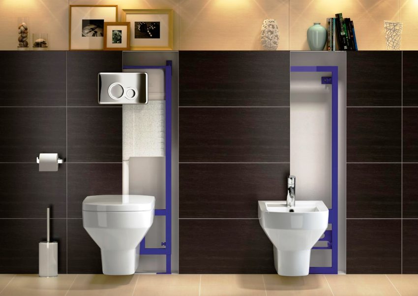 Den frie plads mellem toilets forkant og væggen skal være 50-60 cm