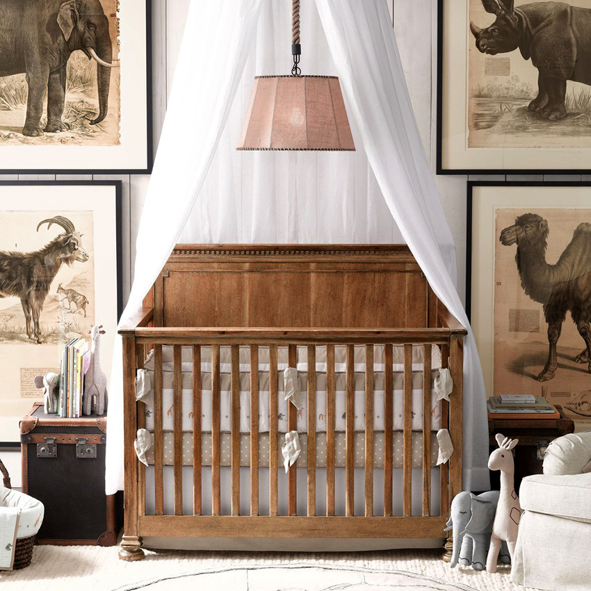 A canopy newborn crib is not recommended to be placed close to a window or a battery