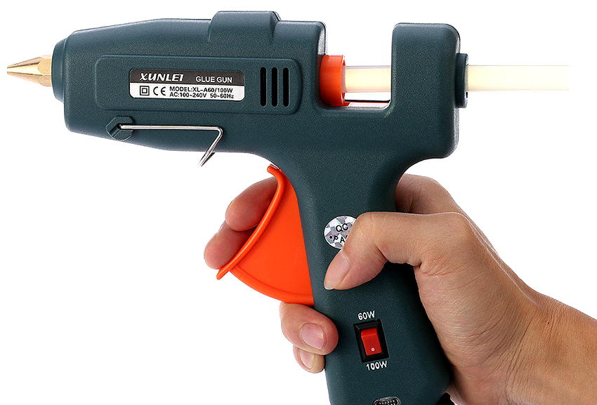 Using a glue gun, you can seal cracks and joints, fill voids, saturate the surface