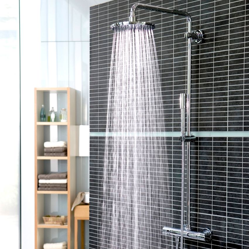 Els suports de dutxa consisteixen en una batedora, una barra, un o dos capçals de dutxa
