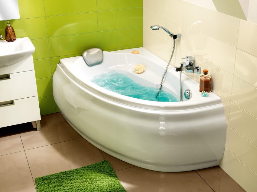 Huge baths are in great demand among small bathrooms