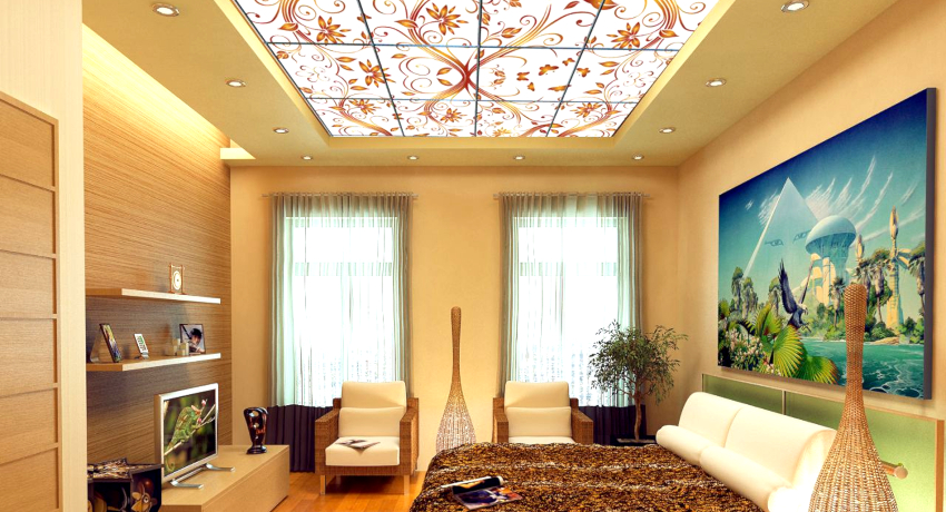 Podsvietený strečový strop: elegantná dekorácia prvku miestnosti