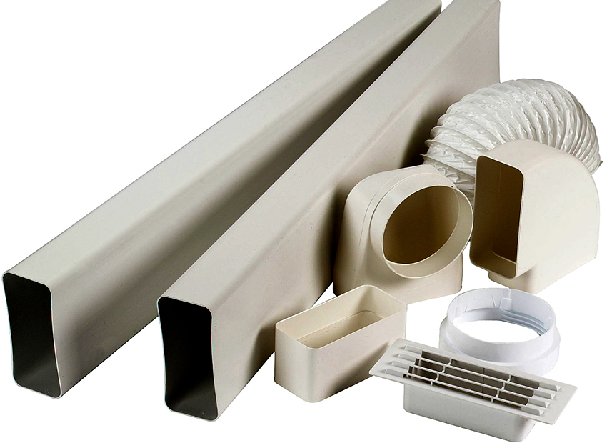 Ventilation pipes can be round, square and rectangular