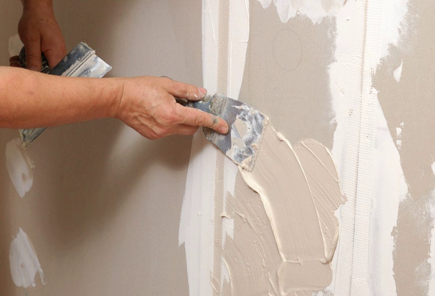 To work with drywall, special putty mixtures are used