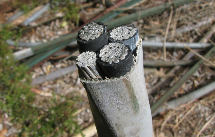 Gepanzertes Kabel durch Metallummantelung geschützt
