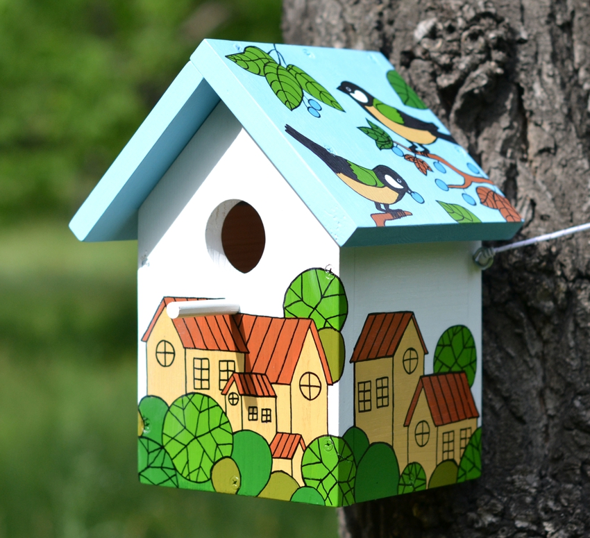 Bird houses are built quite compact in size